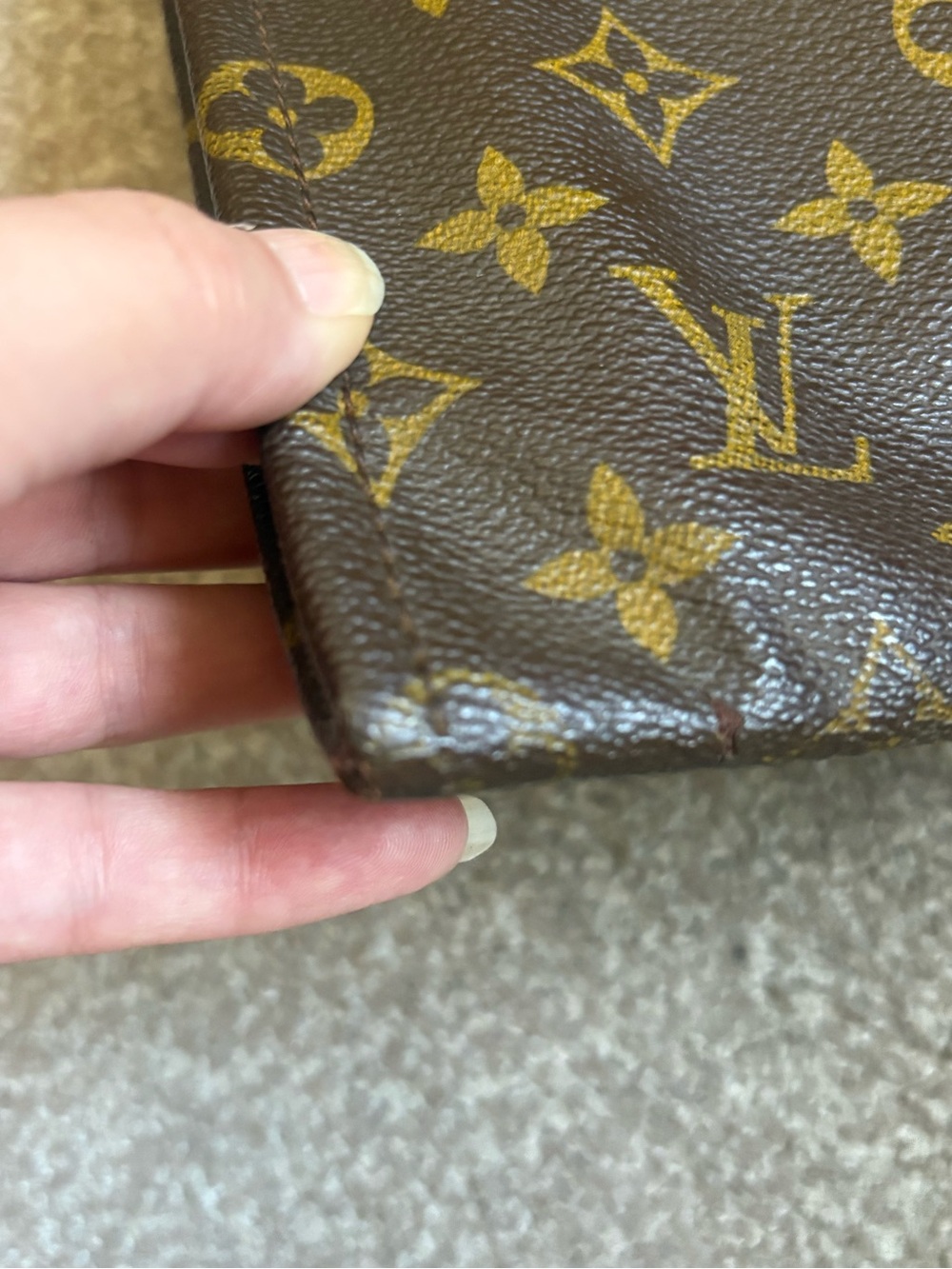 Auth Louis Vuitton Monogram Portfolio Clutch iPad Sleeve Zip Vintage - Picture 14 of 16